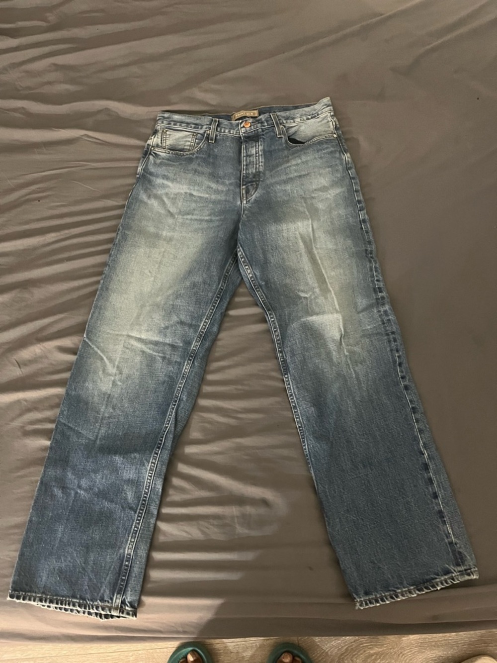 J. Crew Faded Blue Straight-Leg Men's Jeans